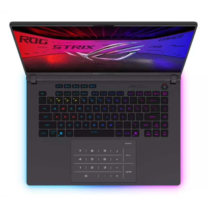 ASUS ROG Strix G16 G615JMR-DICRV235W Intel® Core™ i7 i7-14650HX sülearvuti 40,6 cm (16 tolli) WUXGA 16 GB DDR5-SDRAM 1 TB SSD NVIDIA GeForce RTX 5060 Wi-Fi 7 (802.11be) Windows 11 Home must, hall