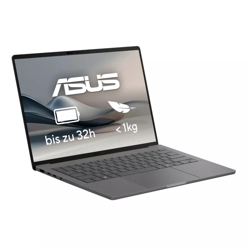 ASUS Zenbook A14 UX3407QA-QD496W Copilot+ arvuti Snapdragon X1-26-100 sülearvuti 35,6 cm (14 ″) WUXGA 32 GB LPDDR5x-SDRAM 1 TB SSD Wi-Fi 6E (802.11ax) Windows 11 Home German hall
