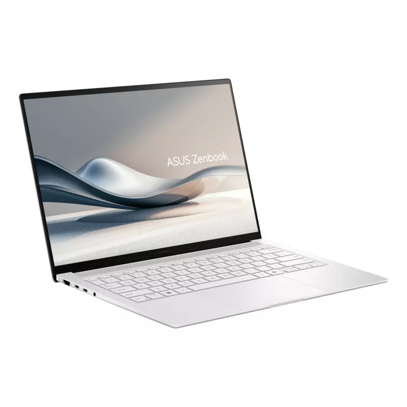 ASUS Zenbook S14 UX5406SA-PV526W Copilot+ PC Intel Core Ultra 7 258V sülearvuti 35.6 cm (14 tolli) 3K 32 GB LPDDR5x-SDRAM 1 TB SSD Wi-Fi 7 (802.11be) Windows 11 Home saksa valge