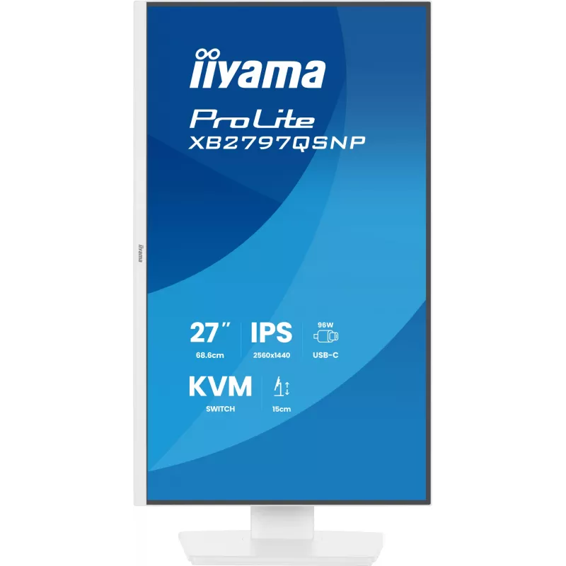 iiyama ProLite XB2797QSNP-W1 27-tolline IPS LCD arvutikuvar 68,6 cm (27 tolli) 2560 x 1440 pikslit Quad HD Valge