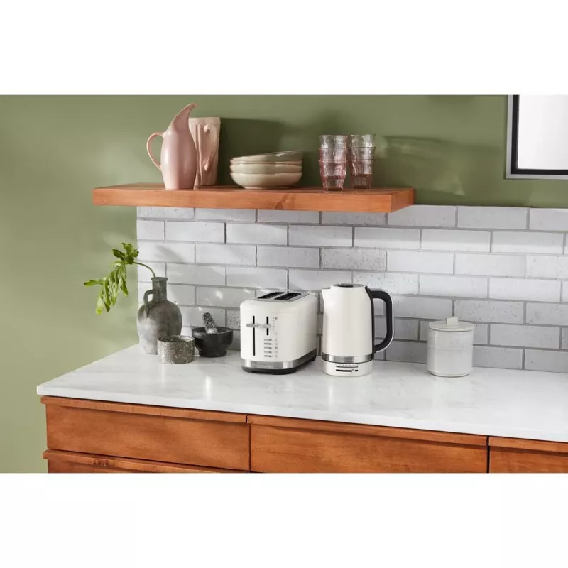 KitchenAid 5KEK1701EPL veekeetja 1,7 L 2400 W Must, Roostevaba teras, Valge
