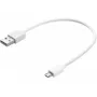 Sandberg MicroUSB sünkroonimis-/laadimiskaabel 0,2 m, 0,2 m, USB A, Micro-USB B, USB 2.0, valge