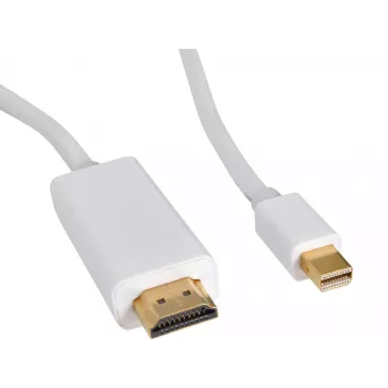 Sandberg MiniDP 1.2 > HDMI 4K 2 m, 2 m, Mini DisplayPort, HDMI, Isane, Isane, Valge