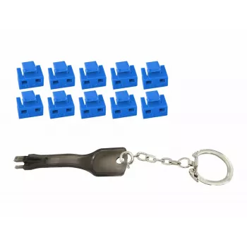 Microconnect MC-RJ45PORTBLOCK-B pordiblokeerija RJ-45 Sinine 10 tk