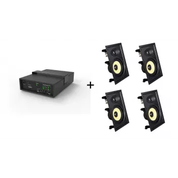 Vivolink Audiopack subwoofer + 4 x esmaklassilised seinakõlarid - (piiratud komplekti pakkumine) must juhtmega 110 W