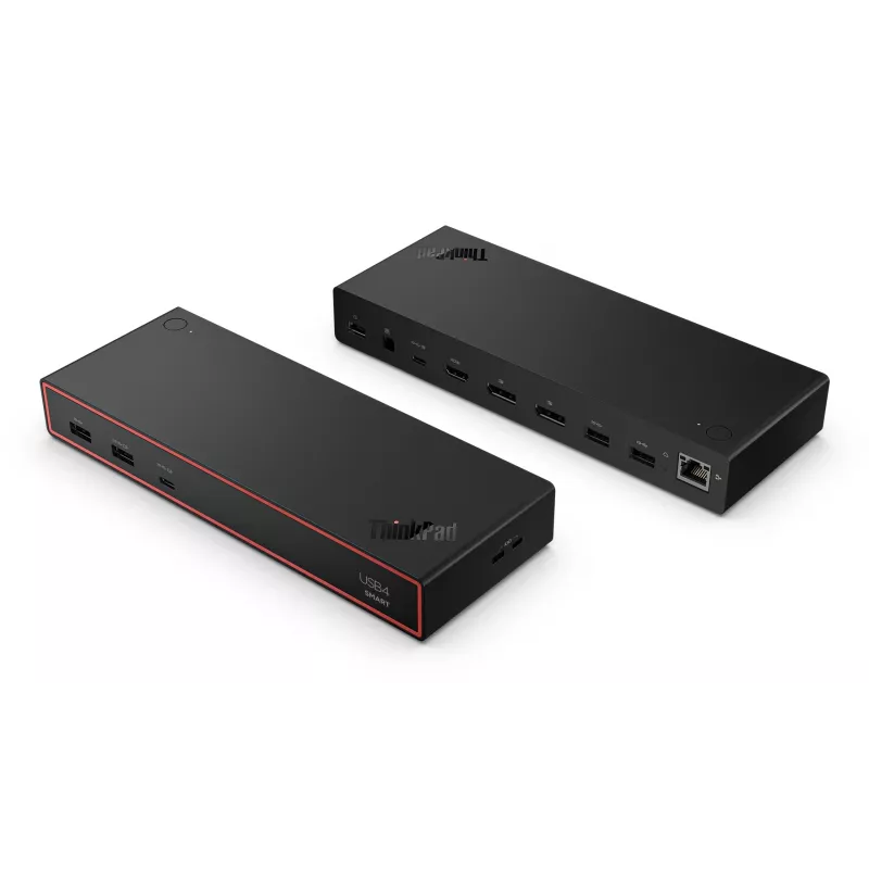Lenovo ThinkPad USB4 Smart Dock 5500 koos 135 W adapteriga, juhtmega, must