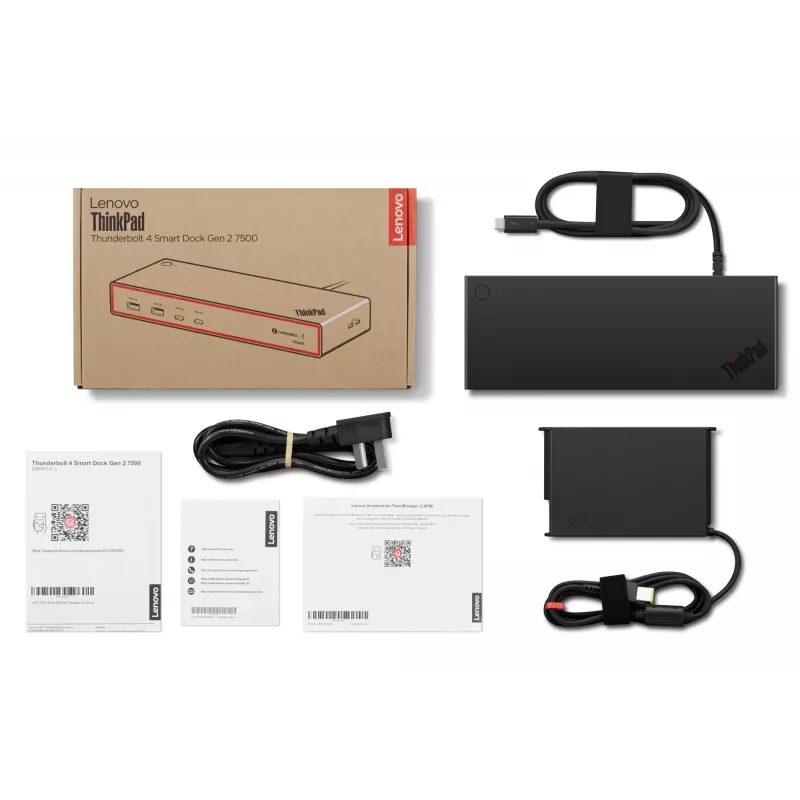 Lenovo ThinkPad Thunderbolt 4 Smart Dock Gen2 7500 Juhtmega Must