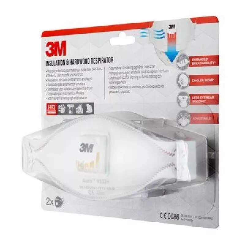 3M 9332C2 korduvkasutatav respiraator FFP3 Poolmask respiraator Õhkpuhastav respiraator