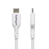 StarTech.com 1 m (3,3 jalga) valge USB-C laadimiskaabel 2 tk pakendis, USB-C kaabel, USB 2.0 USB-C sülearvuti laadimisjuhe, 60 W 3 A toiteedastus, TPE mantel, USB-C andmeedastuskaabel, M/M