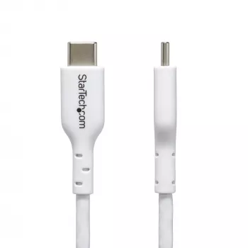 StarTech.com 1 m (3,3 jalga) valge USB-C laadimiskaabel 2 tk pakendis, USB-C kaabel, USB 2.0 USB-C sülearvuti laadimisjuhe, 60 W 3 A toiteedastus, TPE mantel, USB-C andmeedastuskaabel, M/M