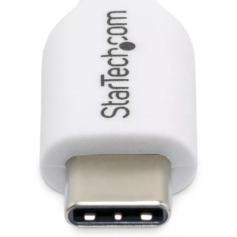 StarTech.com 1 m (3,3 jalga) valge USB-C laadimiskaabel 2 tk pakendis, USB-C kaabel, USB 2.0 USB-C sülearvuti laadimisjuhe, 60 W 3 A toiteedastus, TPE mantel, USB-C andmeedastuskaabel, M/M