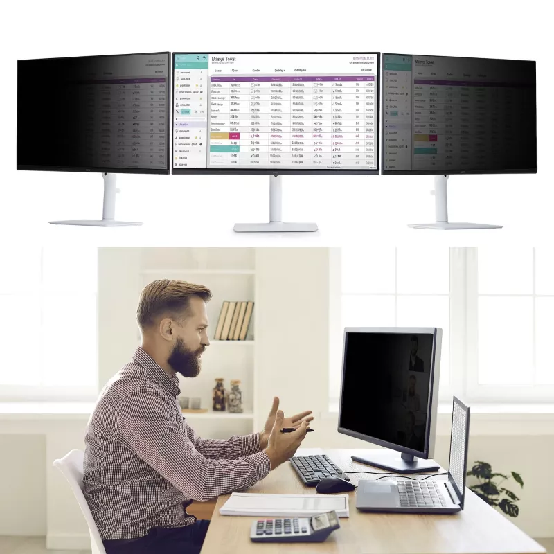 StarTech.com Magnetiline monitori privaatsuskile 24-tollisele 16:10 kuvari jaoks, eemaldatav filter, peegeldusvastase/läikivate külgedega, sinise valguse vähendamisega ekraanikaitsekile, TAA