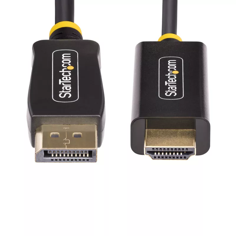 StarTech.com 3 m DisplayPort-HDMI-adapterkaabel, 4K 60 Hz koos HDR-iga, DP-HDMI 2.0b, aktiivne videomuundur, DisplayPort-lauaarvutist HDMI-kuvarisse