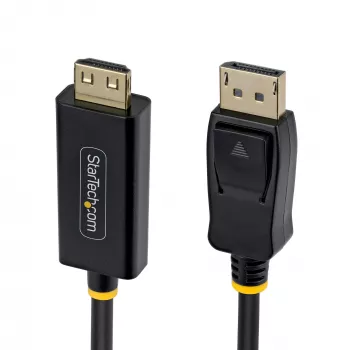 StarTech.com 2 m DisplayPort–HDMI-adapterkaabel haarduvate pistikutega, 4K 60 Hz, HDR, ühesuunaline DP–HDMI videomuundur, DP lauaarvutist HDMI monitorile