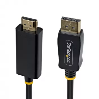 StarTech.com 2 m DisplayPort–HDMI-adapterkaabel haarduvate pistikutega, 4K 60 Hz, HDR, ühesuunaline DP–HDMI videomuundur, DP lauaarvutist HDMI monitorile