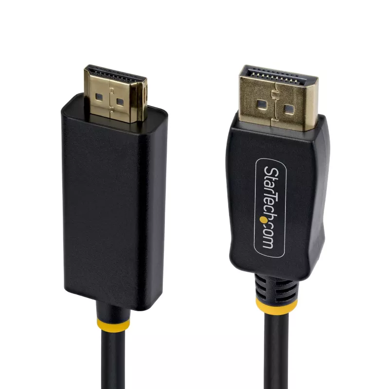 StarTech.com 2 m DisplayPort–HDMI-adapterkaabel haarduvate pistikutega, 4K 60 Hz, HDR, ühesuunaline DP–HDMI videomuundur, DP lauaarvutist HDMI monitorile