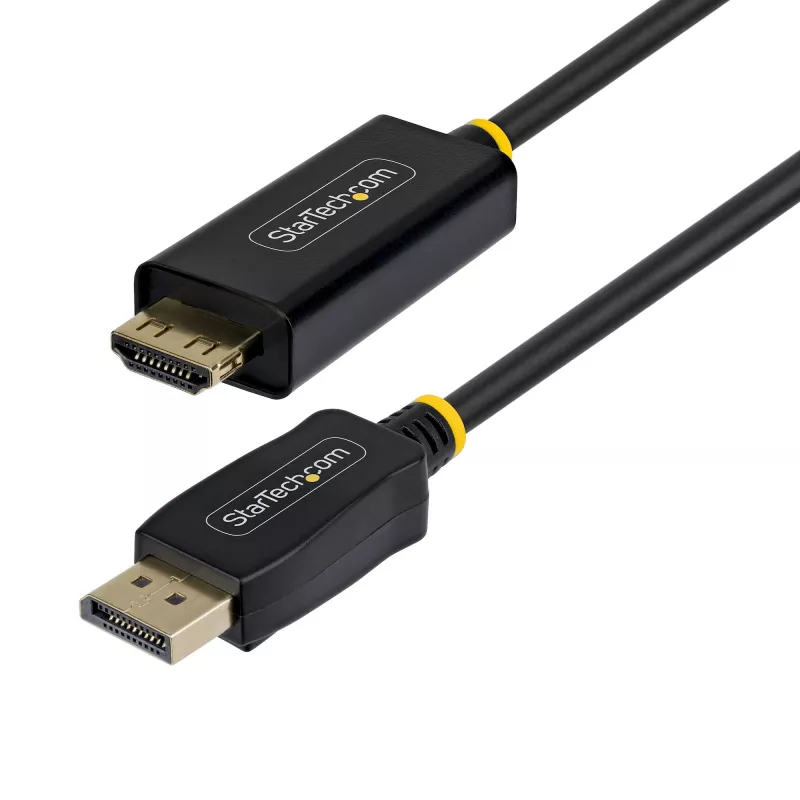 StarTech.com 2 m DisplayPort–HDMI-adapterkaabel haarduvate pistikutega, 4K 60 Hz, HDR, ühesuunaline DP–HDMI videomuundur, DP lauaarvutist HDMI monitorile
