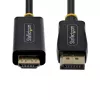 StarTech.com 2 m DisplayPort–HDMI-adapterkaabel haarduvate pistikutega, 4K 60 Hz, HDR, ühesuunaline DP–HDMI videomuundur, DP lauaarvutist HDMI monitorile