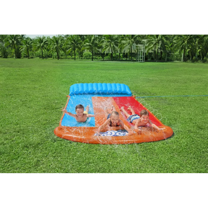 Bestway H2OGO! Triple Water Slide with Tsunami Splash Ramp 4,88 m