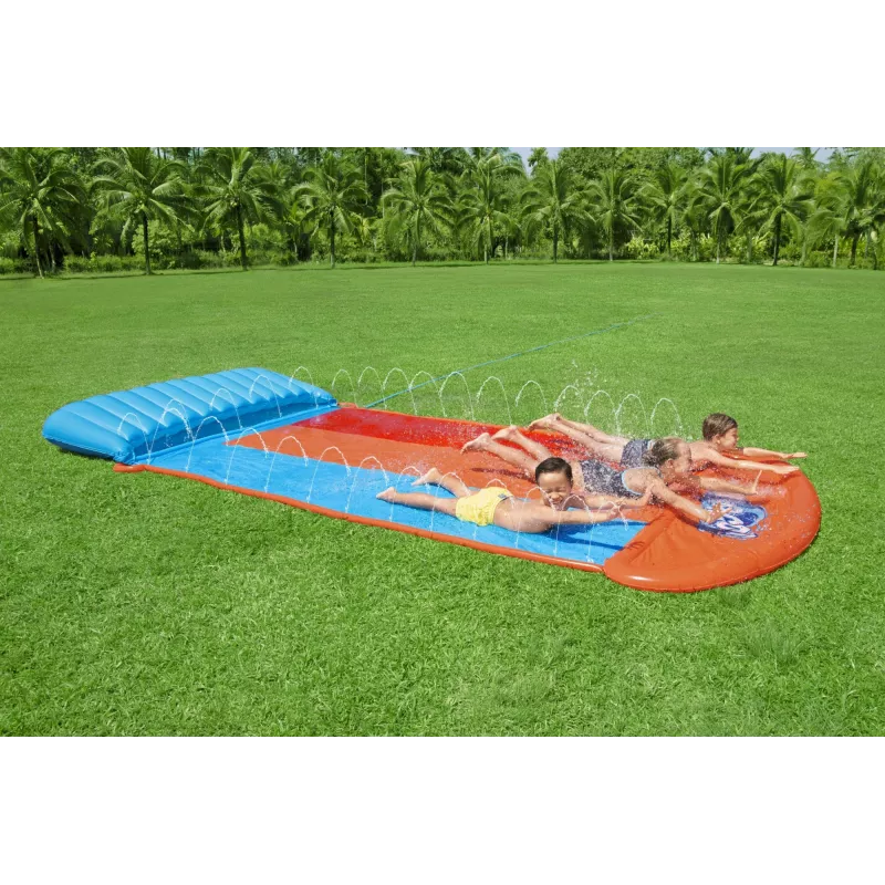 Bestway H2OGO! Triple Water Slide with Tsunami Splash Ramp 4,88 m