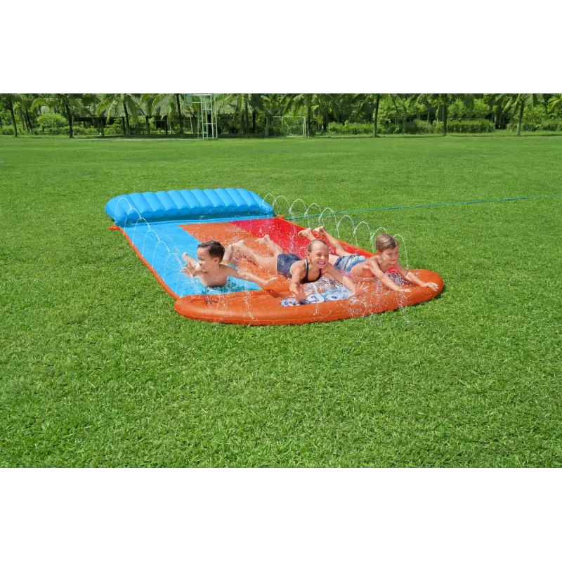 Bestway H2OGO! Triple Water Slide with Tsunami Splash Ramp 4,88 m