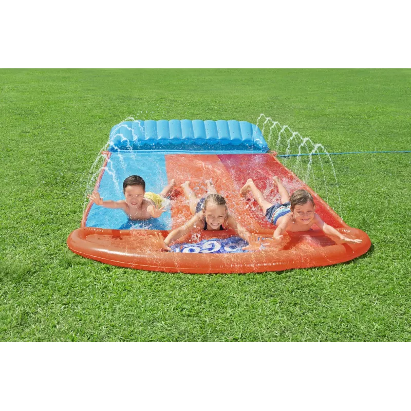 Bestway H2OGO! Triple Water Slide with Tsunami Splash Ramp 4,88 m
