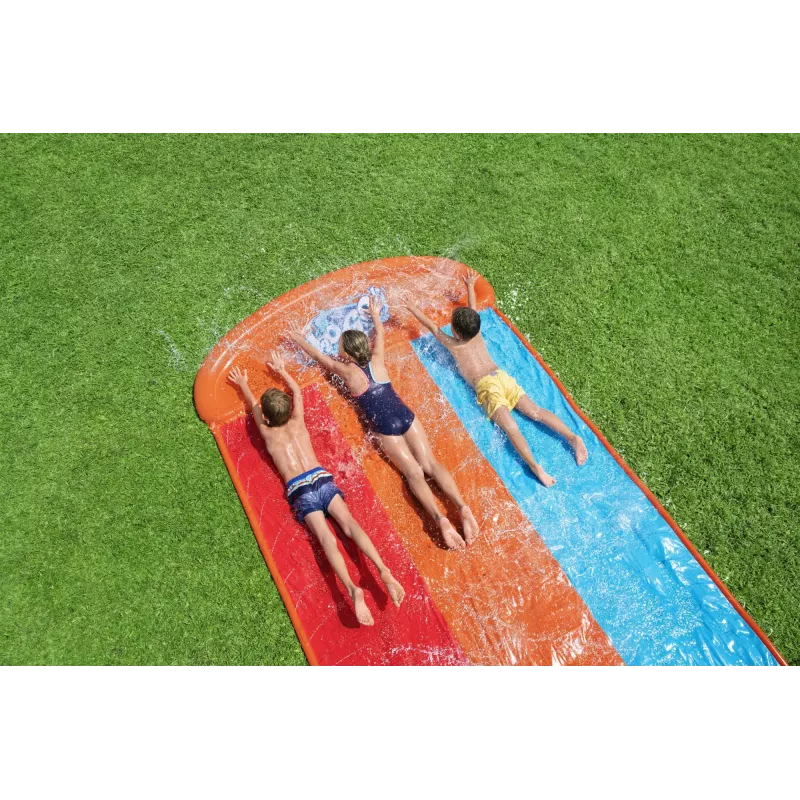 Bestway H2OGO! Triple Water Slide with Tsunami Splash Ramp 4,88 m