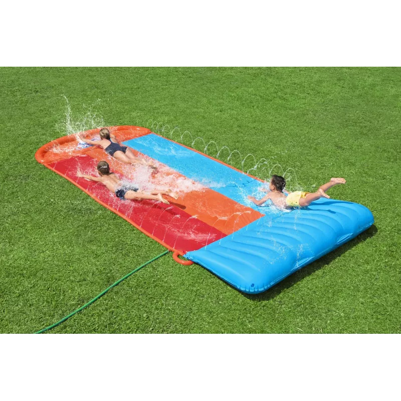 Bestway H2OGO! Triple Water Slide with Tsunami Splash Ramp 4,88 m