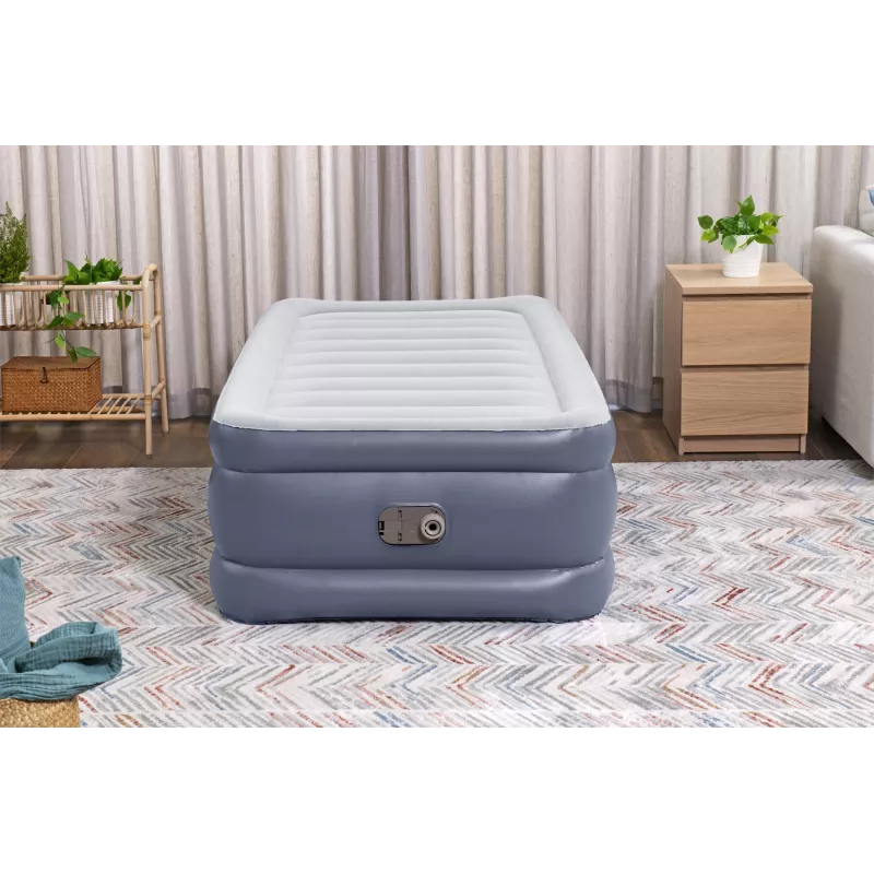 Bestway Tritech Air Mattress Twin koos sisseehitatud vahelduvvoolupumba ja antimikroobse kattega, 1.91 m x 97 cm x 51 cm