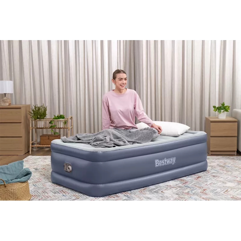 Bestway Tritech Air Mattress Twin koos sisseehitatud vahelduvvoolupumba ja antimikroobse kattega, 1.91 m x 97 cm x 51 cm