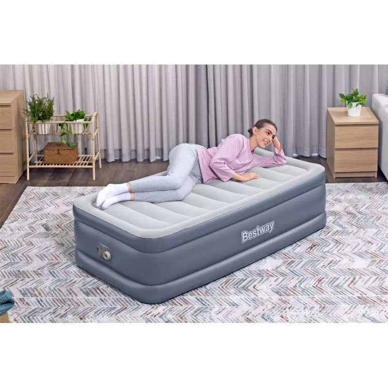 Bestway Tritech Air Mattress Twin koos sisseehitatud vahelduvvoolupumba ja antimikroobse kattega, 1.91 m x 97 cm x 51 cm