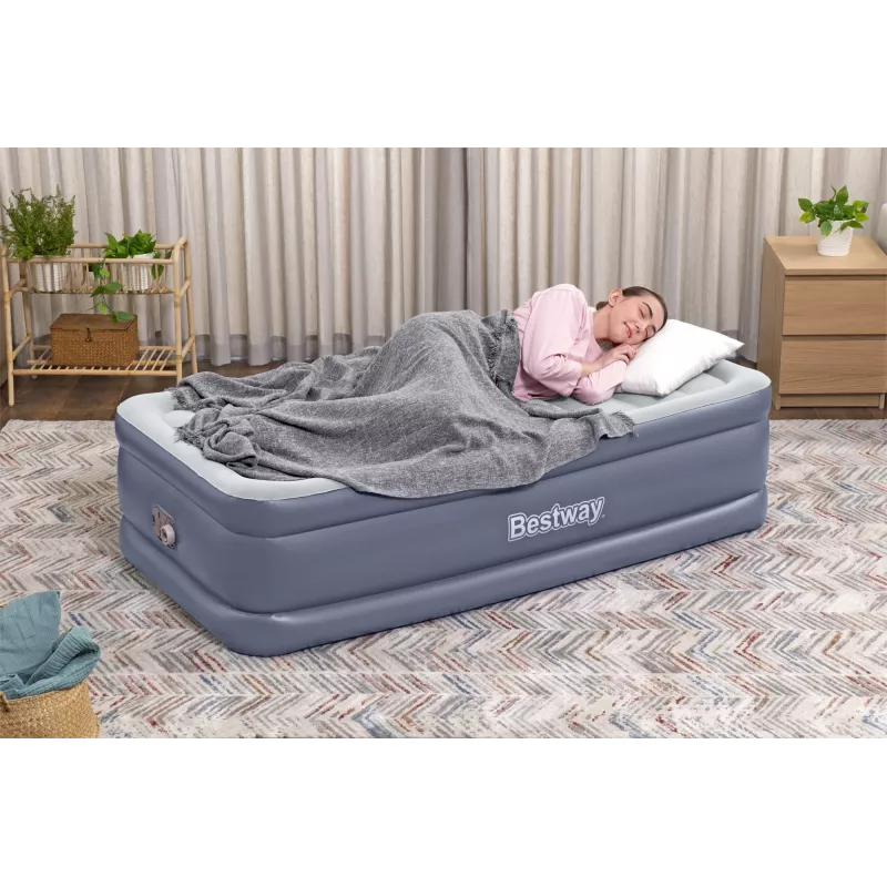 Bestway Tritech Air Mattress Twin koos sisseehitatud vahelduvvoolupumba ja antimikroobse kattega, 1.91 m x 97 cm x 51 cm
