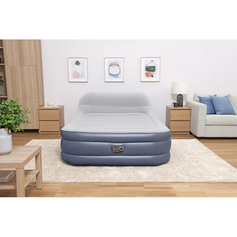 Bestway Tritech SleekFlow peatugiga õhkmadrats Queen, sisseehitatud vahelduvvoolupumba ja antimikroobse kattega, 2,26 m x 1,52 m x 84 cm