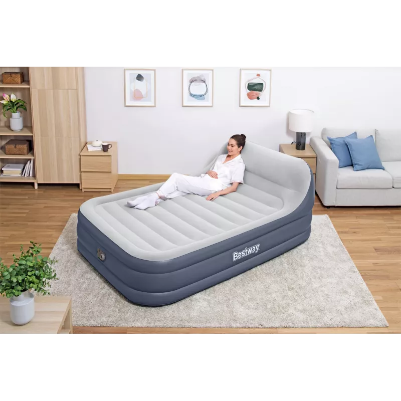 Bestway Tritech SleekFlow peatugiga õhkmadrats Queen, sisseehitatud vahelduvvoolupumba ja antimikroobse kattega, 2,26 m x 1,52 m x 84 cm