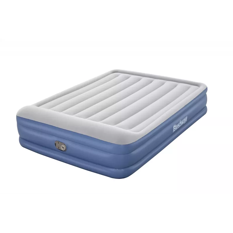 Bestway Tritech Air Mattress Queen koos Built-in AC Pump and Antimicrobial Coating 2.03 m x 1.52 m x 46 cm