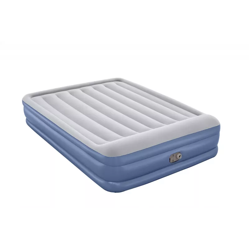 Bestway Tritech Air Mattress Queen koos Built-in AC Pump and Antimicrobial Coating 2.03 m x 1.52 m x 46 cm