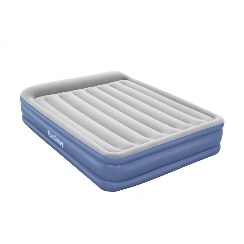 Bestway Tritech Air Mattress Queen koos Built-in AC Pump and Antimicrobial Coating 2.03 m x 1.52 m x 46 cm