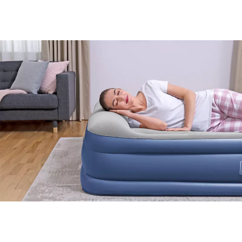 Bestway Tritech Air Mattress Queen koos Built-in AC Pump and Antimicrobial Coating 2.03 m x 1.52 m x 46 cm
