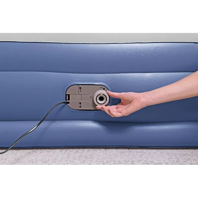 Bestway Tritech Air Mattress Queen koos Built-in AC Pump and Antimicrobial Coating 2.03 m x 1.52 m x 46 cm