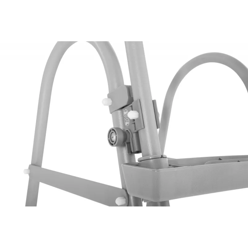 Bestway Flip & Lock maapealse basseini redel 1,07 m, Redel, Hall, Metall, 150 kg, 3 astet, 107 cm