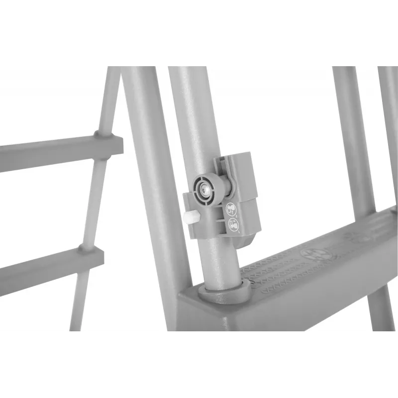 Bestway Flip & Lock maapealse basseini redel 1,07 m, Redel, Hall, Metall, 150 kg, 3 astet, 107 cm