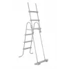 Bestway Flip & Lock maapealse basseini redel 1,07 m, Redel, Hall, Metall, 150 kg, 3 astet, 107 cm