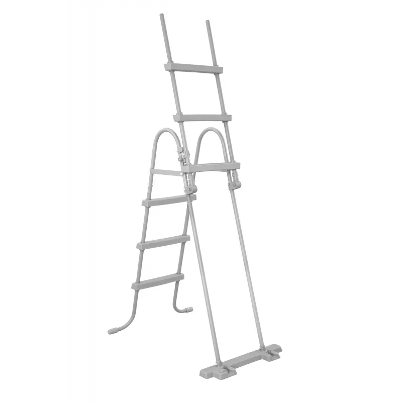 Bestway Flip & Lock maapealse basseini redel 1,07 m, Redel, Hall, Metall, 150 kg, 3 astet, 107 cm