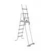 Bestway Flip & Lock maapealse basseini redel 1,32 m, Redel, Hall, Metall, Plast, 150 kg, 4 astet, EN16582