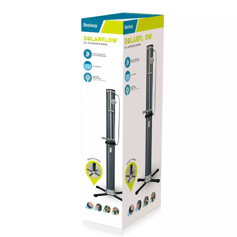Bestway SolarFlow 35 L välidušš, eraldiseisev, must, 35 L, EN1112, 620 mm, 620 mm