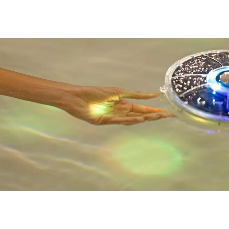 Bestway FloatBright päikeseenergial töötav LED-basseinipurskkaev, basseinipurskkaev, ABS, polüetüleentereftalaat (PET), roostevaba teras, EMC/EN60598/EN60335, aku, 5 V, 182 mm