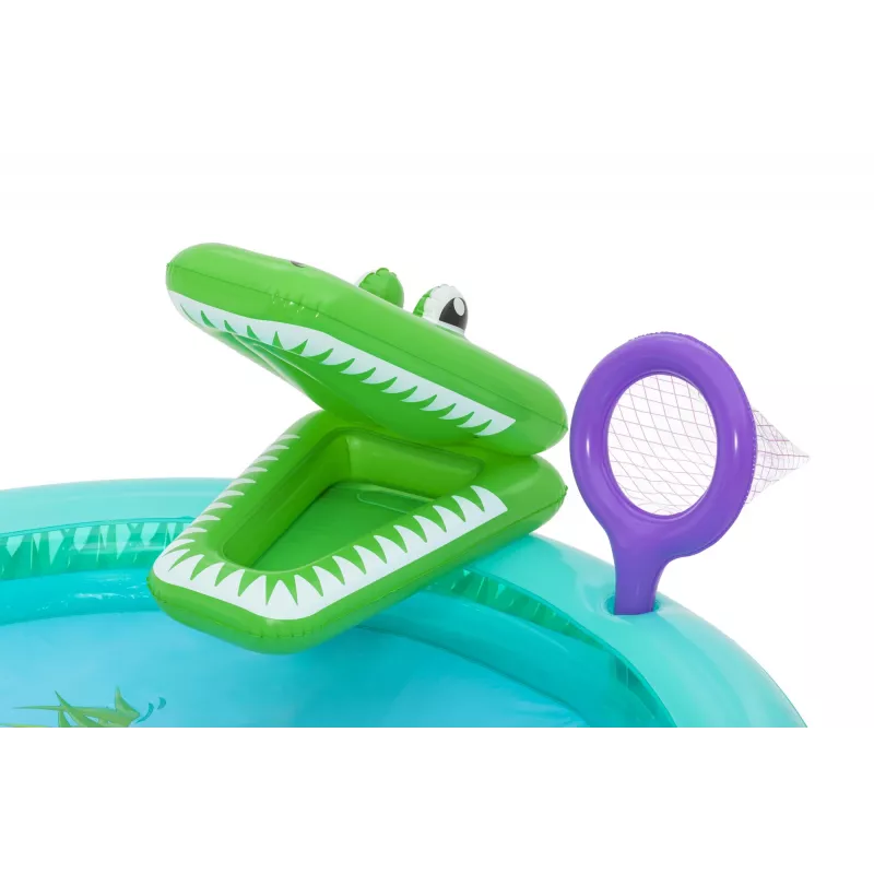 Bestway Crocodile Cove laste täispuhutav veemängukeskus ja bassein 2,24 m x 1,81 m x 72 cm