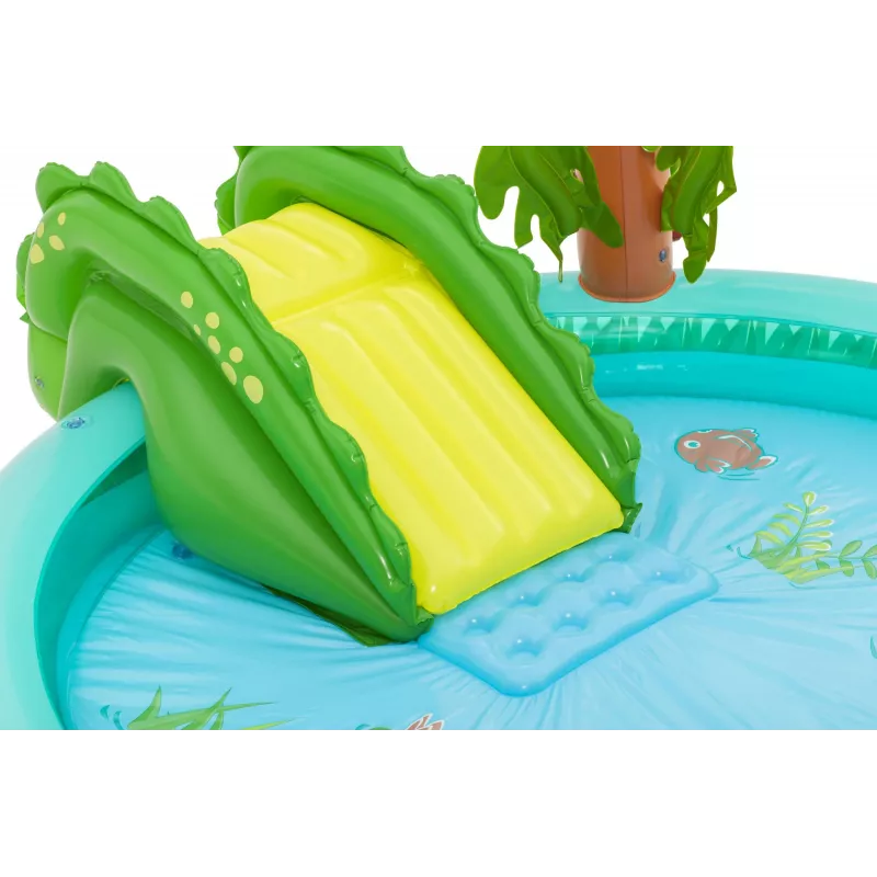 Bestway Crocodile Cove laste täispuhutav veemängukeskus ja bassein 2,24 m x 1,81 m x 72 cm