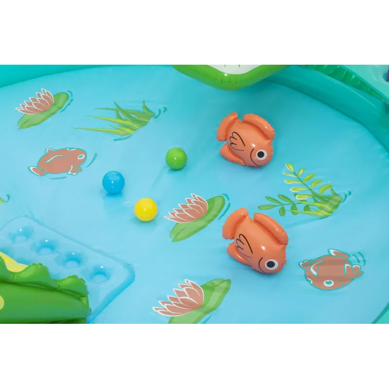 Bestway Crocodile Cove laste täispuhutav veemängukeskus ja bassein 2,24 m x 1,81 m x 72 cm