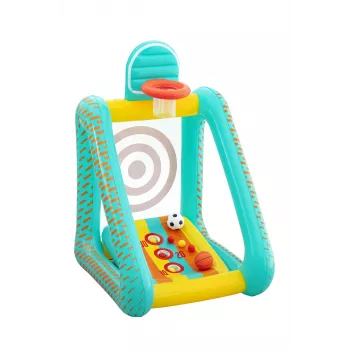 Bestway Perfect Aim 3-in-1 täispuhutav aiamäng, täispuhutav mängukeskus, 5 a, polüvinüülkloriid (PVC), mitmevärviline